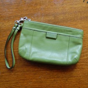 green coach wristlet
